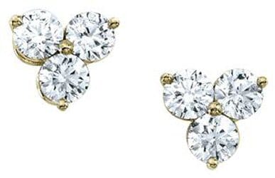 Yellow Gold Canadian Diamond Stud Earrings.