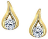 Yellow Gold Canadian Diamond Stud Earrings.