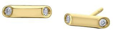 Yellow Gold Diamond Stud Earrings