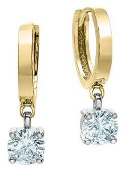 Yellow Gold Lab-Grown Diamond Huggie Earrings