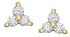 Yellow Gold Diamond Stud Earrings.