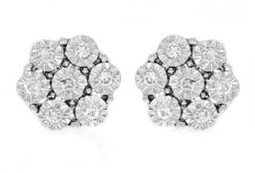 White Gold Diamond Stud Earrings