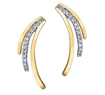 Yellow Gold Diamond Drop Earrings