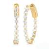 Yellow Gold Diamond Hoop Earrings