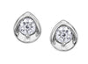 White Gold Canadian Diamond Stud Earrings