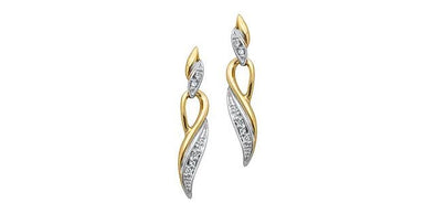 Yellow Gold Diamond Drop Earrings