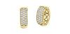 Yellow Gold Diamond Huggie Earrings