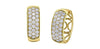 Yellow Gold Diamond Huggie Earrings