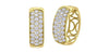 Yellow Gold Diamond Huggie Earrings