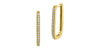 Yellow Gold Diamond Huggie Earrings