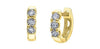 Yellow Gold Diamond Huggie Earrings