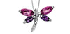 White Gold Amethyst, Pink Topaz, Diamond Pendant