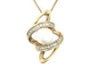 Yellow Gold Pearl, Diamond Pendant Necklace.