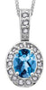 White Gold Blue Topaz, Diamond