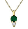 Yellow Gold Emerald, Diamond Pendant Necklace.