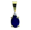 Yellow Gold Blue Sapphire, Diamond