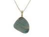 Yellow Gold White Boulder Opal Pendant Necklace.