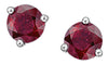 White Gold Garnet Stud Earrings.