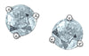 White Gold Aquamarine Stud Earrings.