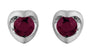 White Gold Ruby Stud Earrings.