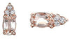 Rose Gold Morganite, Diamond Stud Earrings