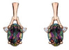 Rose Gold Mystic Topaz, Diamond Earrings.