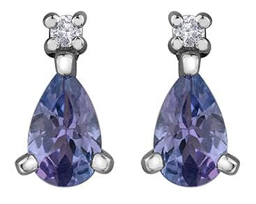 White Gold Tanzanite Earrings.