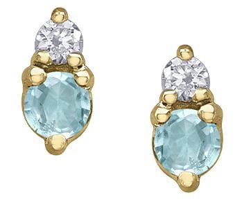 Yellow Gold Aquamarine, Diamond