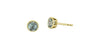 Yellow Gold Aquamarine Stud Earrings.