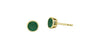 Yellow Gold Emerald Stud Earrings.