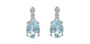 White Gold Aquamarine, Canadian Diamond Drop Earrings