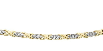 Yellow Gold Diamond Tennis Bracelet.