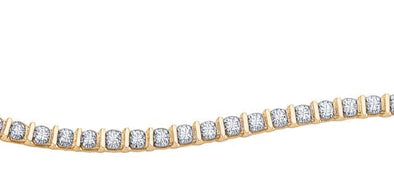 Yellow Gold Diamond Tennis Bracelet.