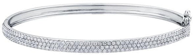 White Gold Diamond Bangle Bracelet.