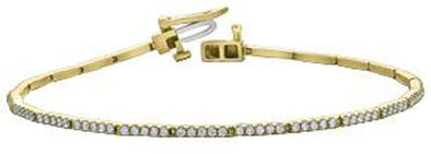 Yellow Gold Diamond Tennis Bracelet.