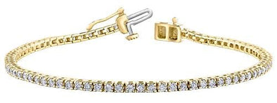 Yellow Gold Diamond Tennis Bracelet.