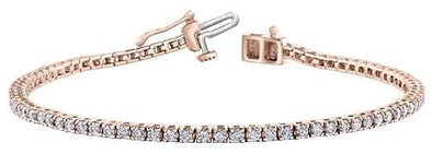 Rose Gold Diamond Tennis Bracelet.