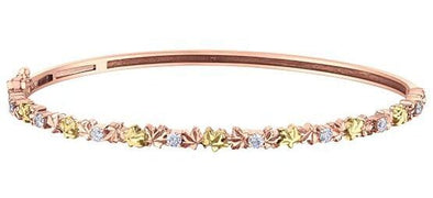 Rose Gold Canadian Diamond Bangle Bracelet.