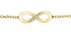 Yellow Gold Diamond Infinity Link Bracelet.