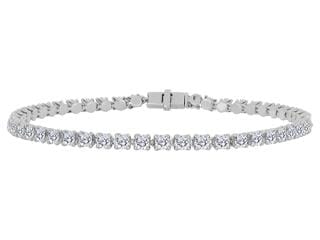 White Gold Lab-Grown Diamond Tennis Bracelet.