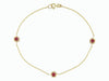 Yellow Gold Ruby Station Bracelet.