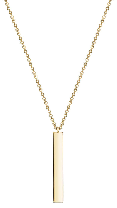 Yellow Gold Vertical Bar Pendant