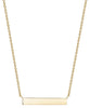 Yellow Gold Horizontal Bar Necklace