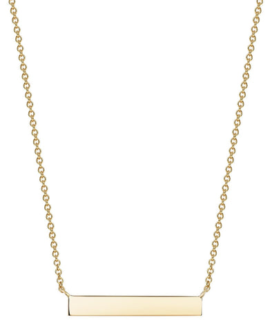 Yellow Gold Horizontal Bar Necklace