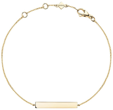 Yellow Gold Horizontal Bar Bracelet