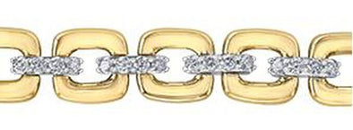 Yellow Gold Diamond Tennis Bracelet.