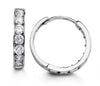 White Gold Cubic Zirconia Huggie Earring Glam