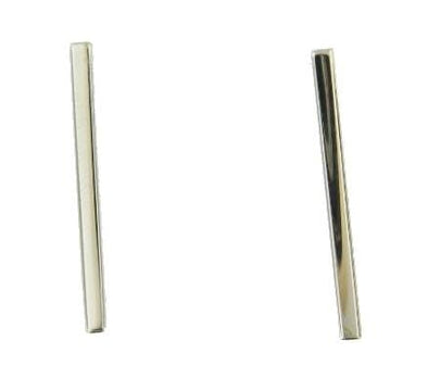 White Gold Bar Stud Earring