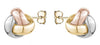 Tri-Gold Stud Earring -Love Knot Stud