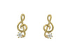 Yellow Gold Cubic Zirconia Stud Earrings.